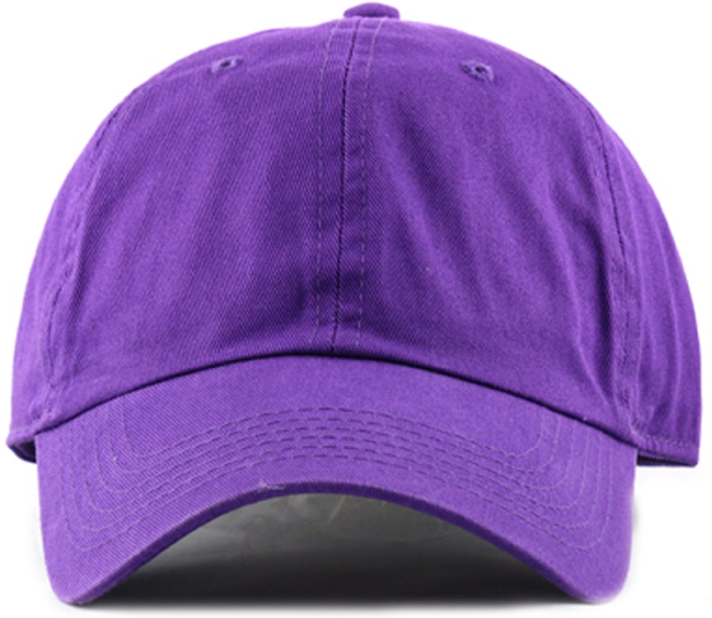 MIRMARU Plain Stonewashed Cotton Adjustable Hat Low Profile Baseball Cap.(Purple)