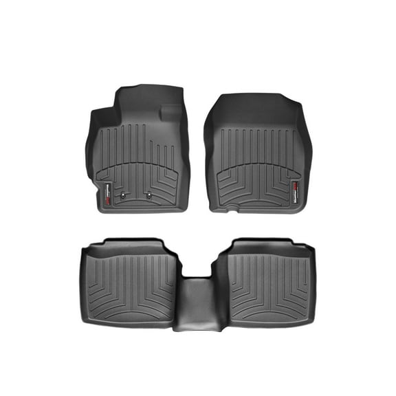 WeatherTech Custom Fit FloorLiners compatible with 2005-2010 Scion tC - 1st & 2nd Row, Black