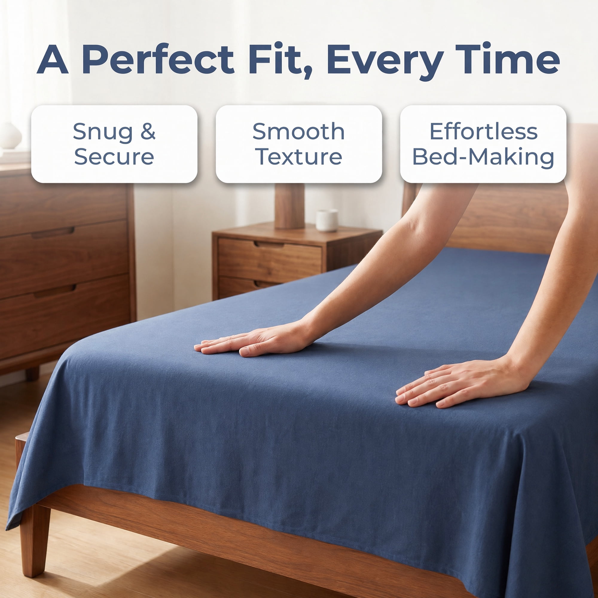 Unique Bargains Microfiber Bed Breathable Flat Sheet Bedding Misty Blue 96"x106"