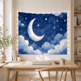 thumbnail image 5 of Crescent Moon Hanging Above Soft Clouds, Calming Celestial Style for Celestial Art Lovers, Moon Wall Art, Housewarming Gift, Tapestry Wall Hanging for Bedroom and Dorm, 5 of 7