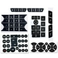 thumbnail image 3 of Car Interior Repair Button Repair Sticker White Lettering Black Overlay High Grade Material Light Penetration Reduction, 3 of 10