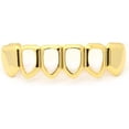 thumbnail image 1 of LAICAIW New Custom Fit 18K Gold Plated Vampire Four Open Face Gold Grillz Set, 1 of 6