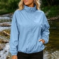thumbnail image 6 of Maplenight Windproof Jackets for Women Waterproof Windbreaker Jacket Full Zip Up Lightweight Outdoor Hiking Travel Outerwear with Pockets, 6 of 8