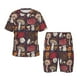 thumbnail image 1 of Balery Forest Wild Mushroom Conjunto de Pijama Infantil de Manga Corta con Estampado – Ropa de Dormir de Algodón Suave-Small, 1 of 6