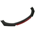 thumbnail image 1 of Bumper Protector, Durable Enhance Driving Stability Front Bumper Lip Set Aerodynamic  For Car Modification Glossy Black+Red,Carbon Fiber Style+Red, 1 of 8