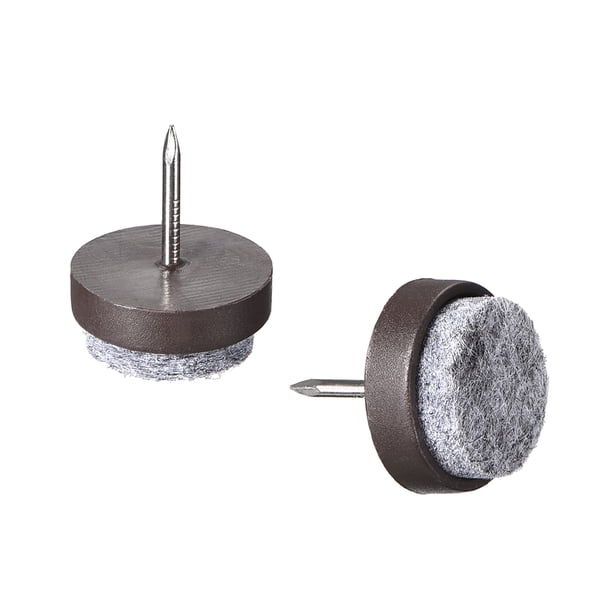 Almohadillas de fieltro para muebles, protectores de patas de silla y mesa, 20 mm de diámetro, marrón, 20 piezas