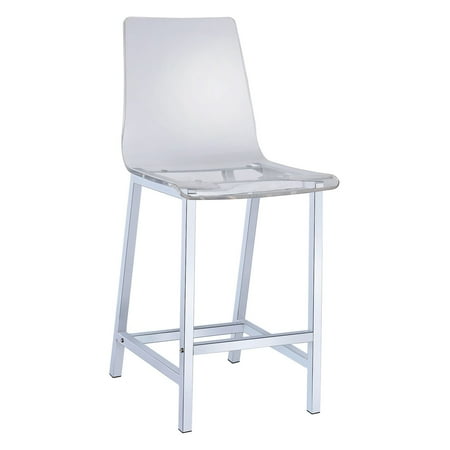 Coaster Furniture 24 In Solid Back Acrylic Counter Stool Set Of 2 Coaster Furniture 24 In Solid Back Acrylic Counter Stool Set Of 2