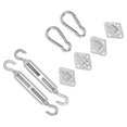 thumbnail image 1 of Juego De Instalación De Toldos, Acabado Brillante, Acero Inoxidable 304, Kit De Herrajes Para Parasol A Prueba De Herrumbre, Ganchos De 5 Mm, Mosquetones Para Velas De Sombra, 1 of 7