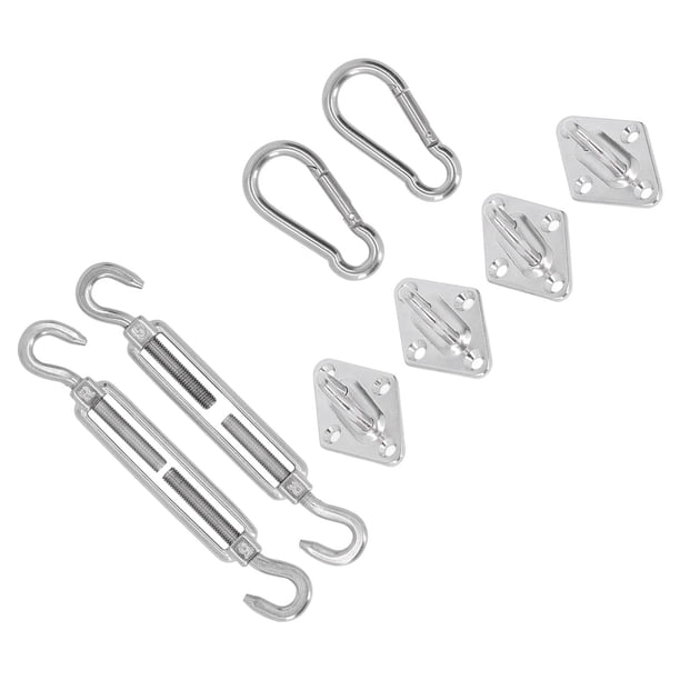Juego De Instalación De Toldos, Acabado Brillante, Acero Inoxidable 304, Kit De Herrajes Para Parasol A Prueba De Herrumbre, Ganchos De 5 Mm, Mosquetones Para Velas De Sombra
