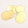 thumbnail image 2 of 12PCS Acrylic Mirror Wall Stickers Self Adhesive Removable Hexagonal Decorative Mirror Sheet Gold 100x85x50CM, 2 of 12