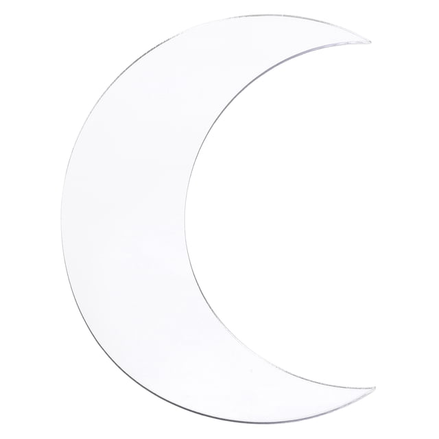 Adhesivo decorativo de pared con espejo en forma de luna, acrílico, para el hogar, la oficina y el pasillo, color plateado.