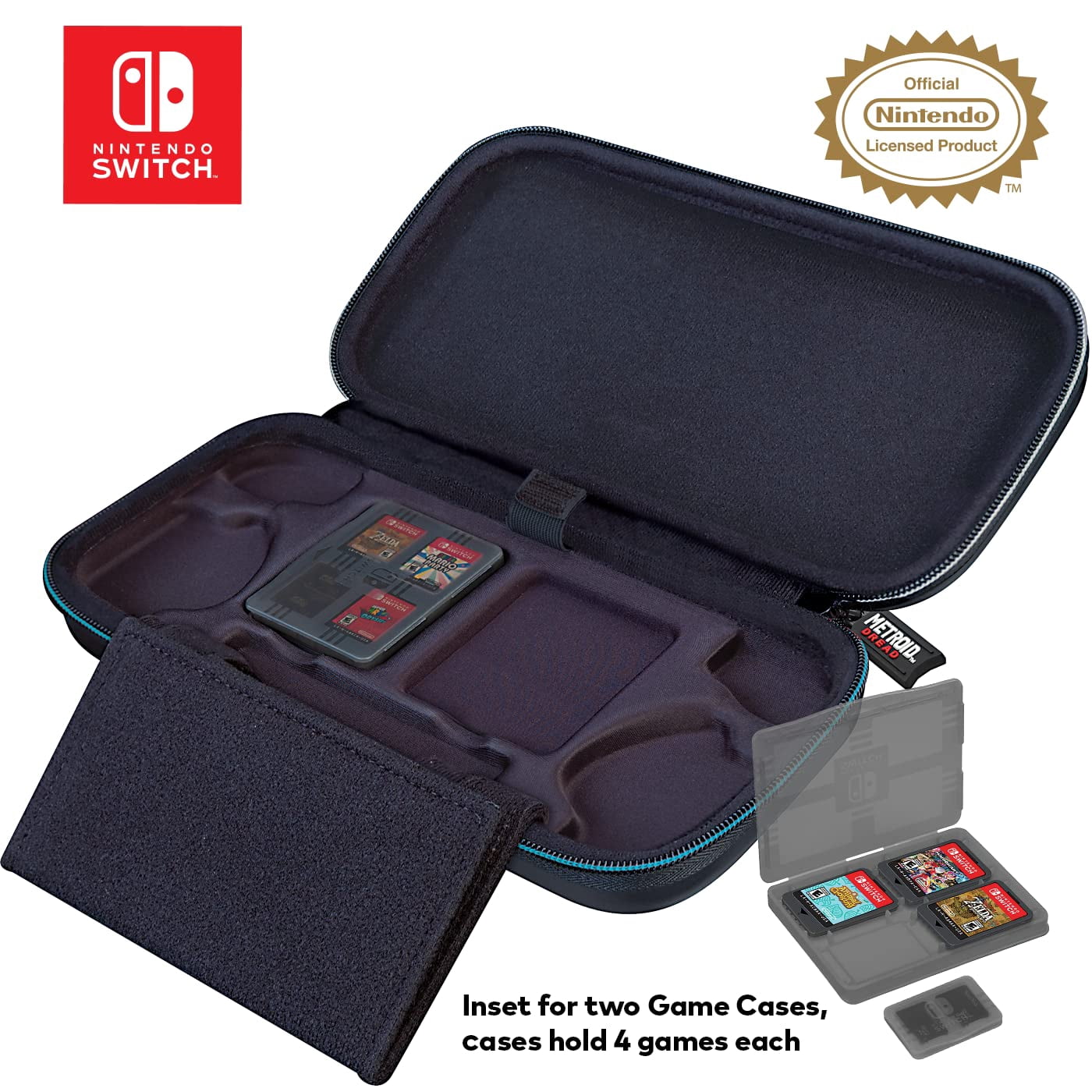 Game Traveler Metroid Carry Case for Nintendo Switch OLED, Switch