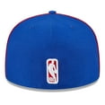 thumbnail image 4 of Men's New Era Royal Philadelphia 76ers Piped & Flocked 59Fifty Fitted Hat, 4 of 6