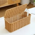 thumbnail image 7 of kkiuop Hand-Woven Charging Station Storage Box Cable Management Basket For USB Accessories Data Cables Cables Office Organizer, 7 of 7