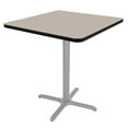 thumbnail image 4 of Hampden Furnishings Bennet Collection Steel Frame 36" Square Top, X Base, 36" Height, Cafe Table Grey Frame/Grey Nebula Top, 4 of 5