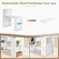 thumbnail image 6 of Giantex Computer Desk w/Bookcase, 48” Modern Compact Writing Desk, Reversible Study Workstation for Home, Office & Dorm, Easy Assembly, White, 6 of 10