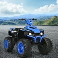 thumbnail image 3 of Gymax 12V Electric Kids Ride On Car ATV 4-Wheeler Quad w/ Music LED Light Navy, 3 of 9