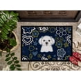 thumbnail image 3 of Carolines Treasures BB5059JMAT 24 x 36 in. Blue Flowers Maltese Indoor or Outdoor Mat, 3 of 4