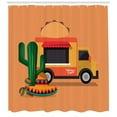 thumbnail image 3 of Ambesonne Mexican Shower Curtain, Food Truck Delicious Food, 69"Wx70"L, Multicolor, 3 of 3