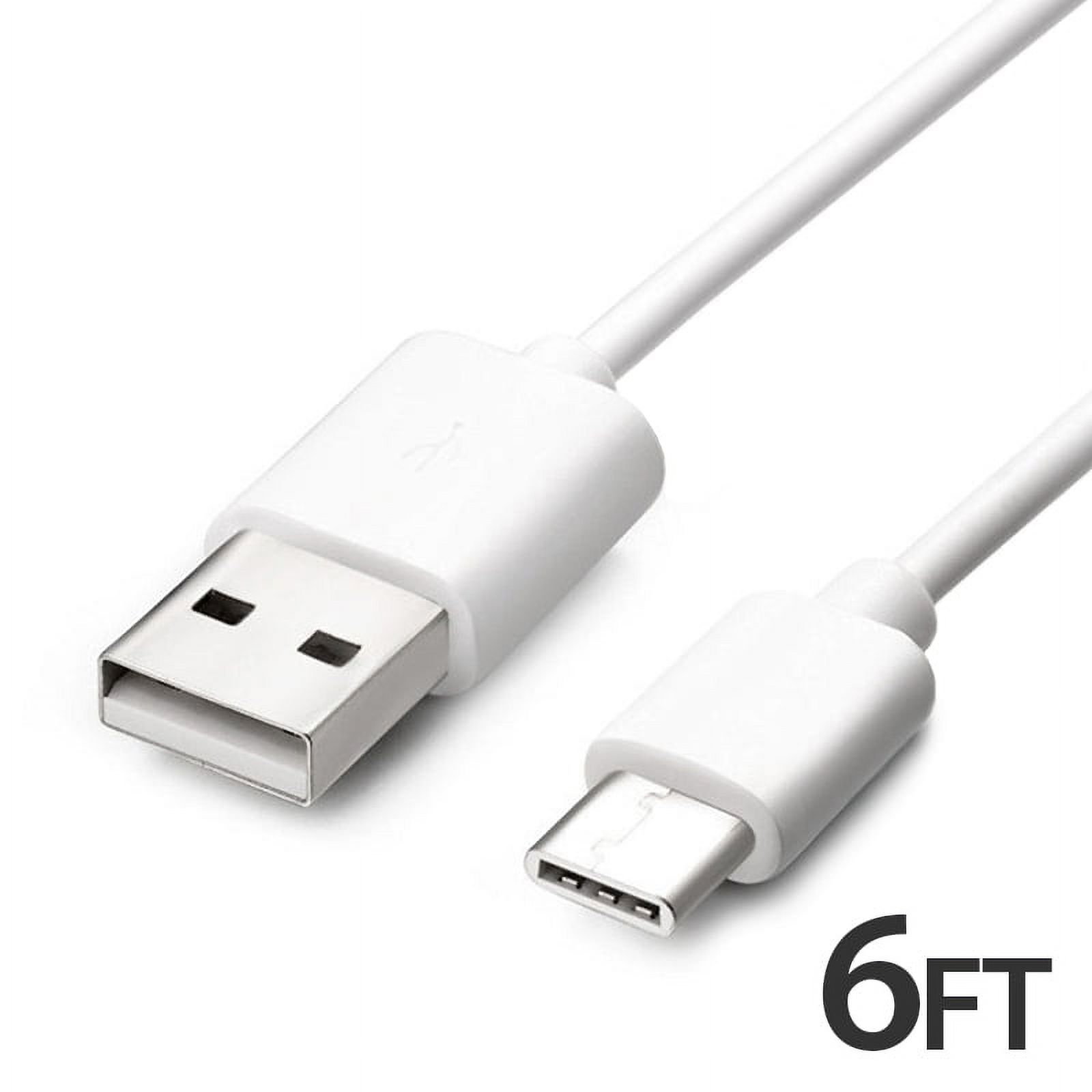 2x 6FT USB Type C Cable Fast Charging Cable USB-C Type-C 3.1 Data Sync Charger Cable Cord For Samsung Galaxy S9 S9+ Galaxy S8 S8 Plus Nexus 5X 6P OnePlus 2 3 LG G5 G6 V20 HTC M10 Google Pixel XL - image 3 of 7