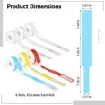 thumbnail image 4 of 6 Rouleaux d'Étiquettes Thermiques en Fil, Étiquettes en Fil Colorées et Imperméables, 65 Étiquettes par Rouleau, Étiquettes Thermiques Auto-Adhésives Résistantes aux Déchirures, Autocollants Compatibles avec les Fabricants d'Étiquettes YCN D30 D35, 4 of 5