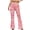 Pink, variant on Vedolay Trousers Women Women's Leisure Pants Ribbed High Waist Wide Leg Bell Bottoms,Green M