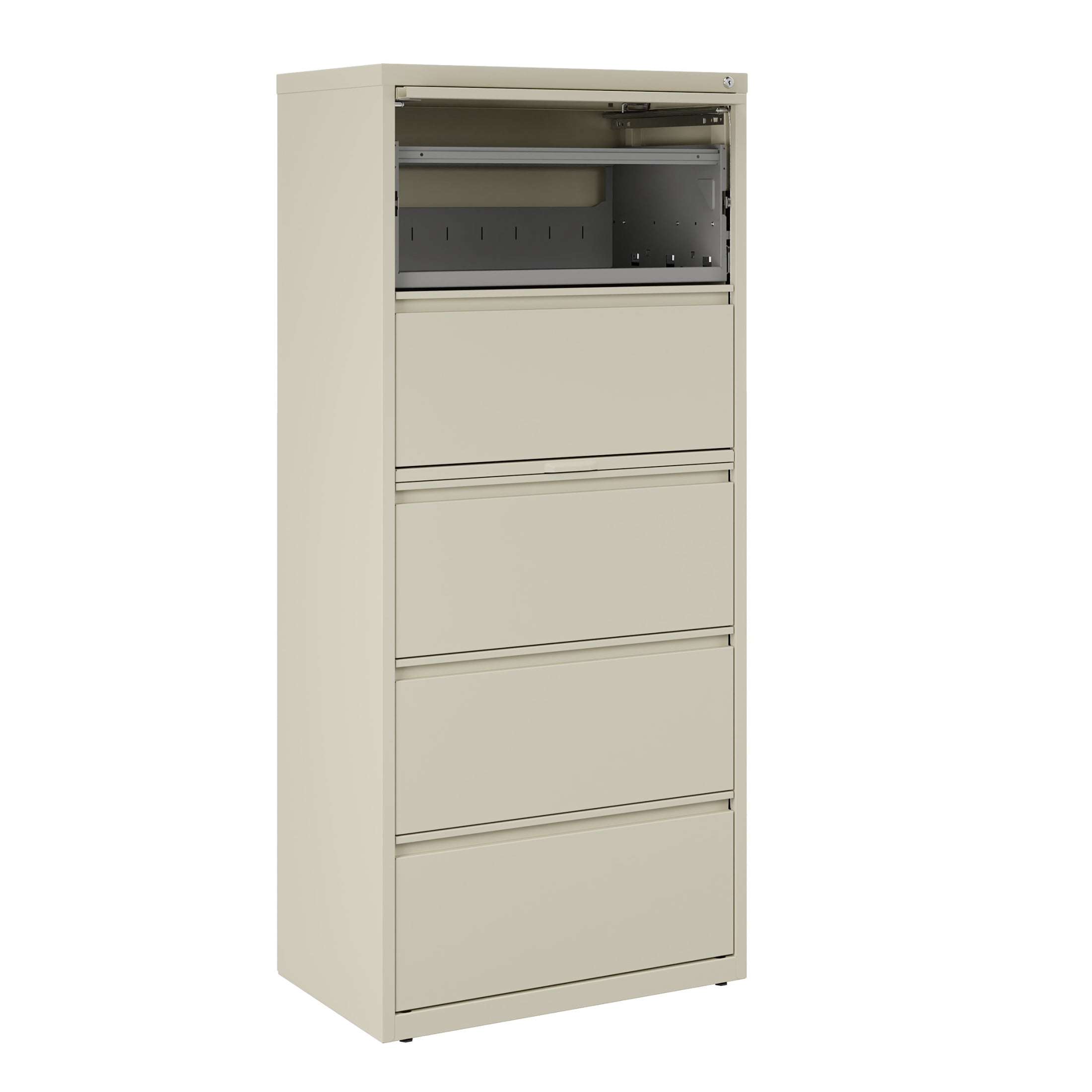 Hirsh 30 inch Wide 5 Drawer Metal Lateral File Cabinet for Home and Office, Holds Letter, Legal and A4 Hanging Folders, Putty