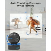 Reolink E1 Pro-Black 2 Pack, 2.4/5ghz WiFi 4MP HD Plug-in Wireless AI Detect Indoor Home Security Camera