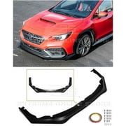 Replacement For 2022-Present Subaru WRX Models | JDM ChargeSpeed Style ABS Plastic - Matte Black Front Bumper Lip Splitter Ground Effect