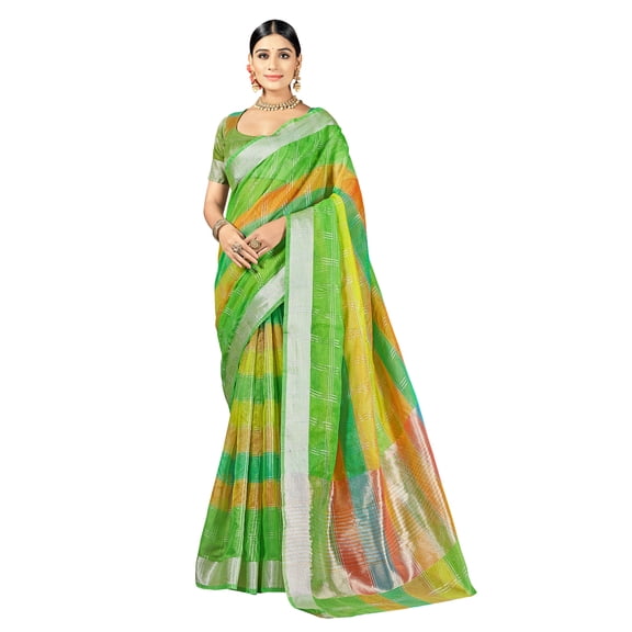 Sarees For Women Indian Diwali Bollywood Cotton Art Silk Saree Woven Gift Sari & Unstitched Blouse