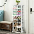thumbnail image 4 of Gymax Patented Wooden Shoes Storage Stand 7 Tiers Big Shoe Rack Organizer Multi-Shoe Rack, 4 of 10