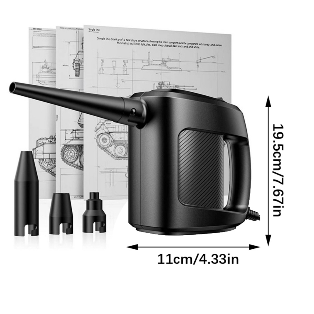 PatungKu Fast Speed 33000-35000RPM Electric Air Duster Handheld Blower for Efficient Cleaning of Computers Vehicles Appliances Low Noise ABS Construction 3Meter Cord