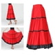 thumbnail image 1 of de salón de baile para mujer, de baile con columpio de malla larga para de estándar flamenco rojo, 1 of 8