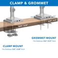 thumbnail image 3 of Mount-lt! Triple  Computer Monitor Desk Mount, Fits Up To 32" Screens,  USB, USB-C & Audio Ports, Ergonomic, 3 of 16
