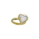 thumbnail image 1 of Anillo para Mujer con Cristal Fino Swarovski en forma de Corazon-  Bañado en Oro 14k– Anillo Elegante y Brillante-Aretes de Mujer de Moda, Joyería para Mujer de Moda– Regalo especial Ortiz Espinosa Temporada, 1 of 2