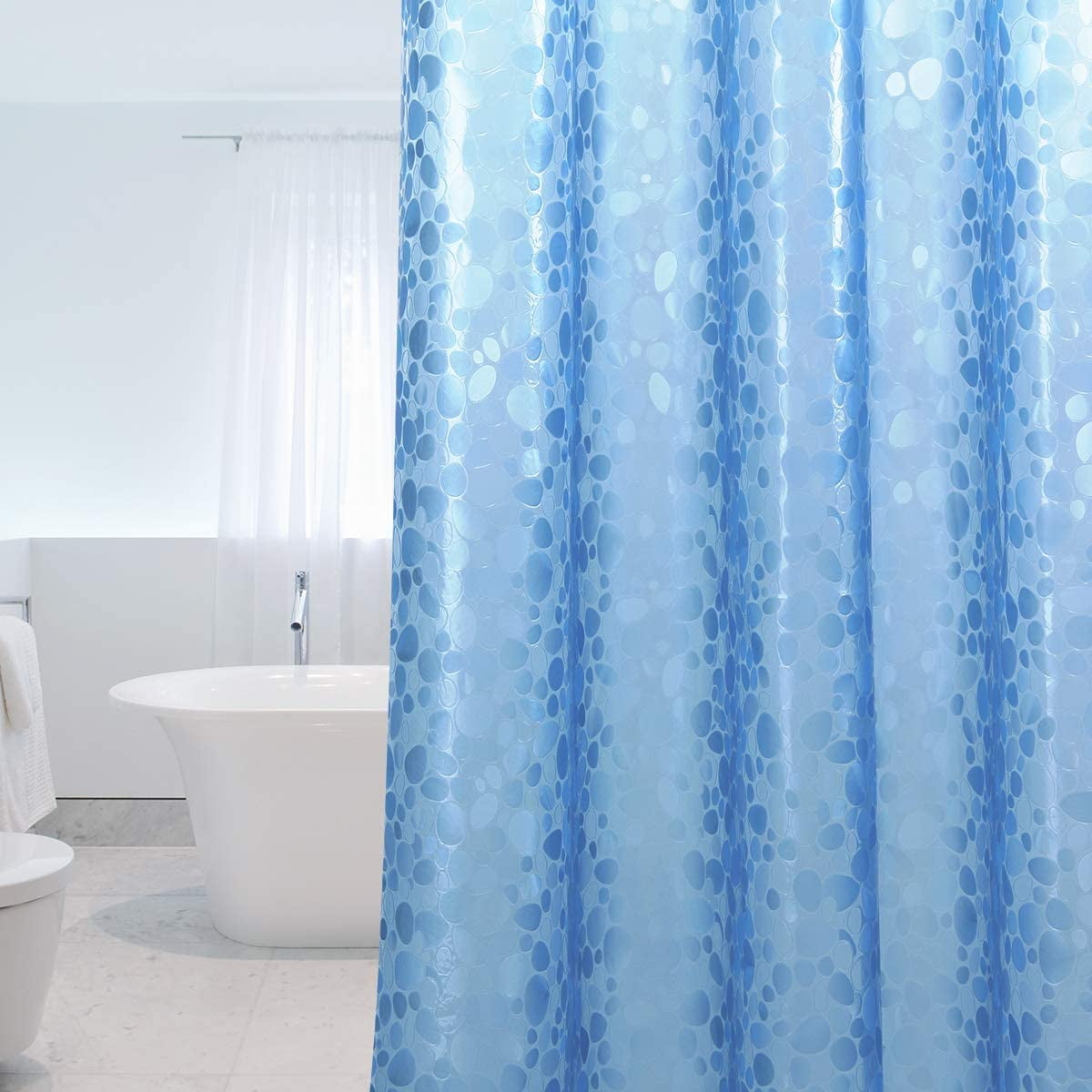 Shower Curtain Anti-Mould with Weight Magnetic Bottom Waterproof Antibacterial