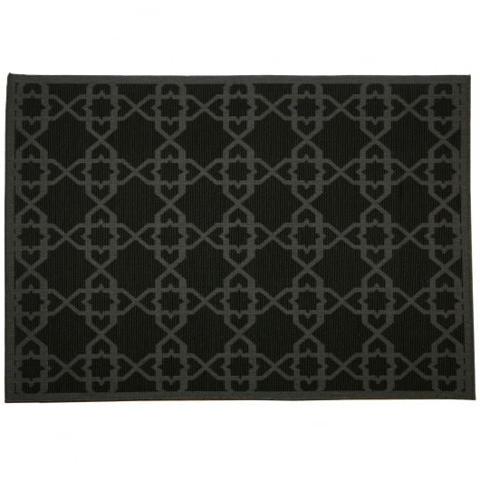 Antebellum Black Pawleys Island Outdoor Rug (2'x3'7