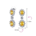 thumbnail image 4 of Bling Jewelry Womens Vintage Art Deco Bridal Crown Dangle Chandelier Earrings with CZ Gems, 4 of 6