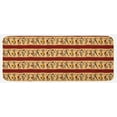 thumbnail image 1 of African Kitchen Mat, Native Indigenous People Different Poses Culture Borders, Plush Decorative Kitchen Mat with Non Slip Backing, 47" X 19", Ruby Peach Black, by Ambesonne, 1 of 1