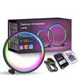 thumbnail image 4 of Lámpara de mesa Pisexur con control remoto Bluetooth RGB para hombre, lámpara de mesa con enchufe, lámpara de mesa ambiental, decoración de mesa para deportes electrónicos, electrónica infantil, orga, 4 of 8