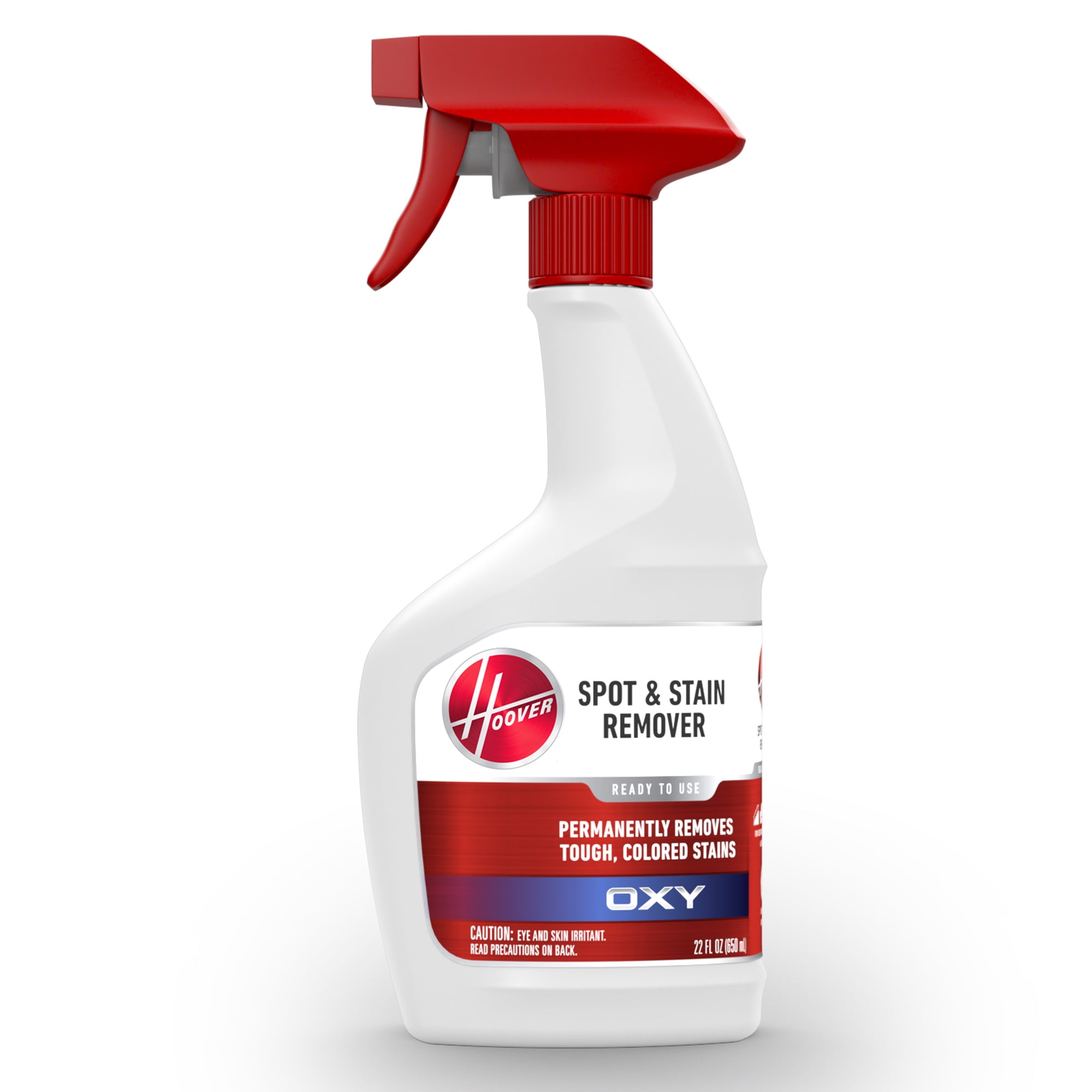 Hoover Oxy Spot and Stain Remover, Ocean Breeze Scent, for Carpet and Upholstery, Removed Colored Stains, Deep Cleaning, AH30902, 22 oz.