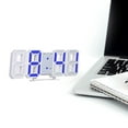 thumbnail image 3 of Amdohai 3D LED Digital Clock Electronic Table Clock Alarm Clock Wall Glowing Hanging Clocks White Shell Blue Display, 3 of 7