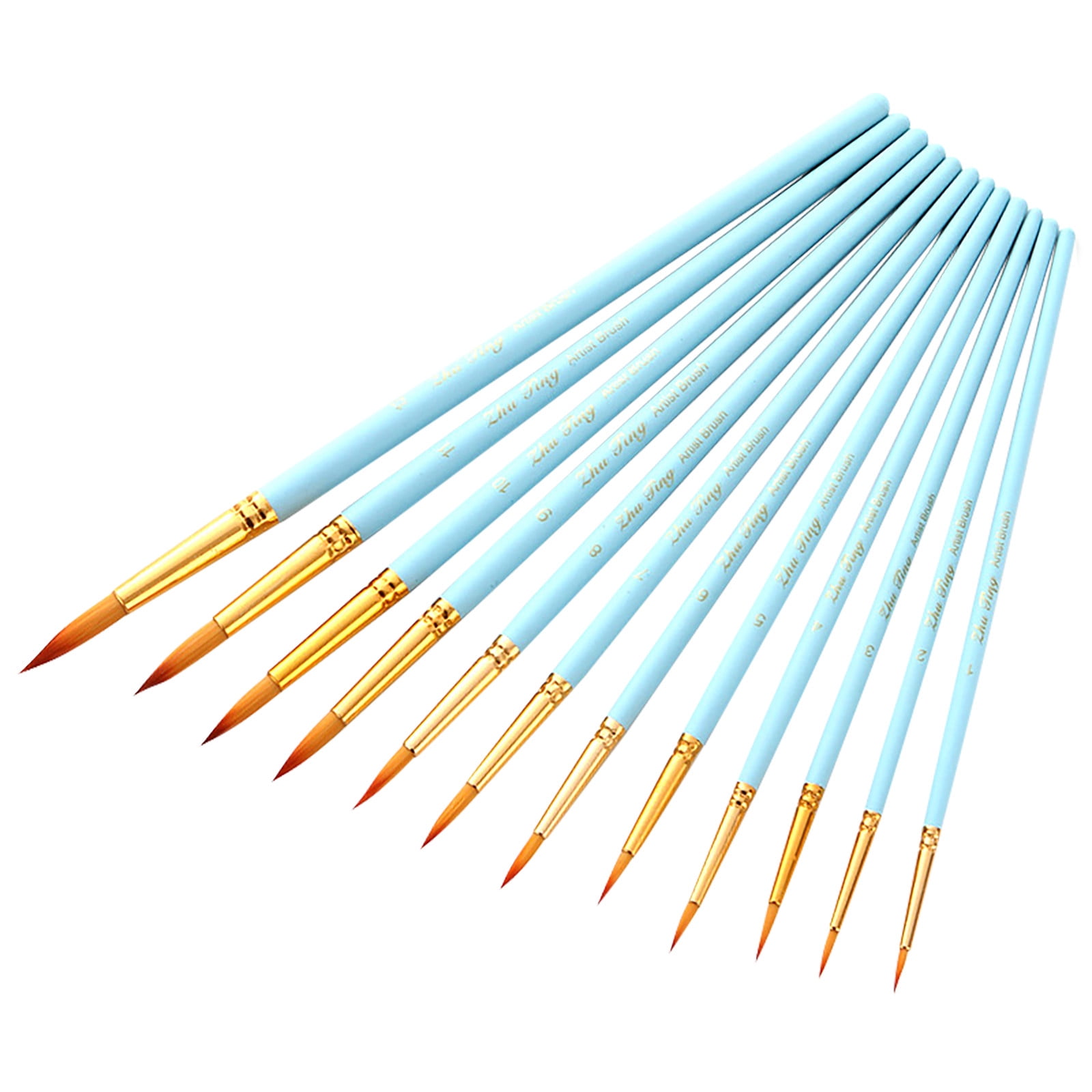 Paint Brushes Set, 12 Pcs Paint Brushes for Acrylic Painting, Oil Watercolor Acrylic Paint Brush, Artist Paintbrushes for Canvas, Kids Adult Drawing Arts Crafts Supplies
