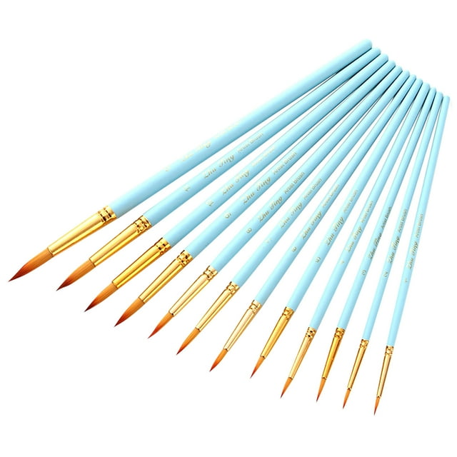 Acrylic Paint Set with Brushes 12Pc Paint Brush Nylon Brushes Acrylic Oil Watercolor Artist Kits Artist Brushes for Acrylic Paint Watercolor Paint Brush Set Acrylic Paint Brush Set