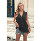 thumbnail image 5 of Chaleco de Punto para Mujer, y Verano, Cuello en V, Sin Mangas, Cárdigan con Botones, Informal, , Top Sin Mangas. Negro S, 5 of 8