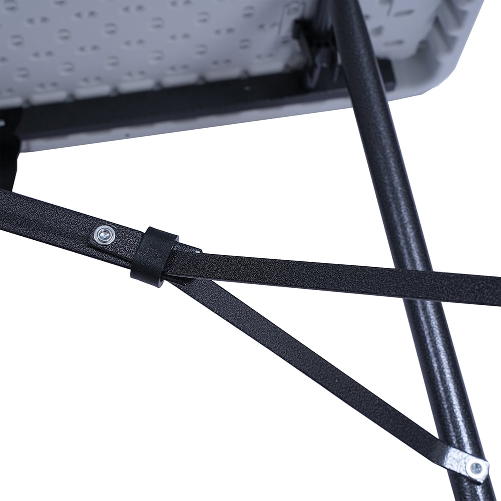 Kadyn Folding Table, Portable Folding Table for Ourdoor, Steel Camping Table for Indoor, White Kadyn Folding Table, Portable Folding Table for Ourdoor, Steel Camping Table for Indoor, White