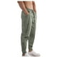 thumbnail image 4 of Pantalones largos de moda para hombre, casuales, de color sólido, con bolsillos y cintura elástica, pantalones cargo casuales para hombre., 4 of 4