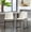 White 61, variant on Varna 3-Piece Round Dining Set for Small Spaces, Trestle Dining Table with 2 Stylish Chairs, White MDF and Metal