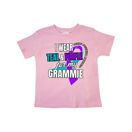 

Inktastic Suicide Prevention I Wear Teal and Purple for My Grammie Gift Toddler Boy or Toddler Girl T-Shirt