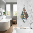 thumbnail image 2 of Yayeee 2 Pack Hand Towels for Bathroom 100% Cotton 16" x 28" Soft Absorbent Kitchen Towel, Red Christmas Light, 2 of 7